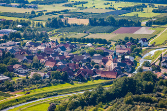 From the southeast in the district Erlach in Renchen in the state Baden-Wuerttemberg, Germany