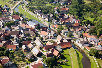 District Erlach with the catholic parish church saint Anastasius and holy Edith Stein in Renchen in the state Baden-Wurttemberg
