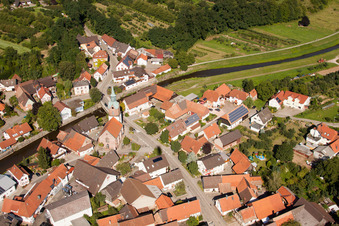 Erlacher Street in the district Erlach in Renchen in the state Baden-Wuerttemberg, Germany