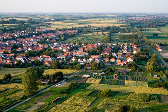 Aerial view of Village from the southwest in Steinfeld in the state Rhineland-Palatinate, Germany