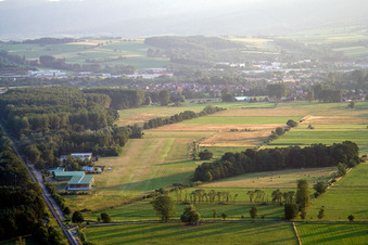 Airport Schweighofen from the east in Schweighofen in the state Rhineland-Palatinate, Germany