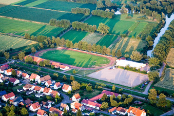 Sports field of Sportfreunde Steinfeld and Wiesenthalle in Steinfeld in the state Rhineland-Palatinate, Germany