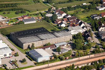 Building and production halls on the premises of Muffenrohr GmbH in Ottersweier in the state Baden-Wurttemberg out of the air