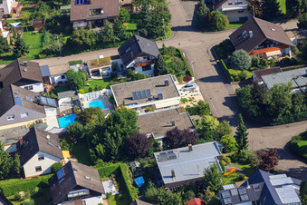 Aerial photograpy of Fasanenstr in the district Vimbuch in Bühl in the state Baden-Wuerttemberg, Germany