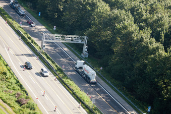 Highway toll bridge at the A 5 in Buehl in the state Baden-Wurttemberg