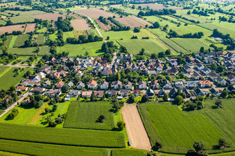 Bird's eye view of District Förch in Rastatt in the state Baden-Wuerttemberg, Germany
