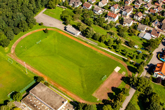 Oblique view of Football club 1919 Rauental in the district Rauental in Rastatt in the state Baden-Wuerttemberg, Germany