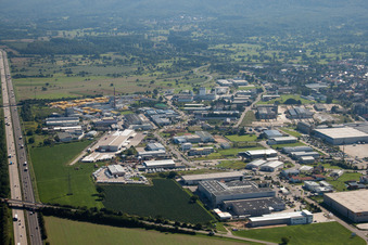 Daimlerstr industrial area in Malsch in the state Baden-Wuerttemberg, Germany