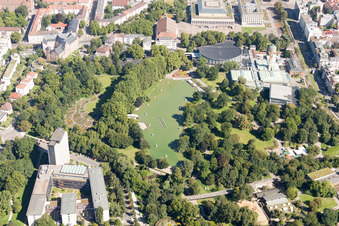 Zoo grounds Zoologischer Stadtgarten in the district Suedweststadt in Karlsruhe in the state Baden-Wurttemberg, Germany