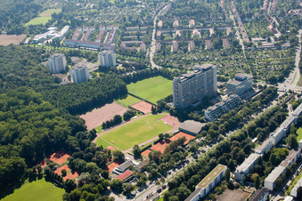 PSK sports fields at Oberwald in the district Weiherfeld-Dammerstock in Karlsruhe in the state Baden-Wuerttemberg, Germany