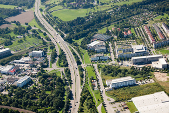 Street - road guidance L605 in the district Beiertheim - Bulach in Karlsruhe in the state Baden-Wurttemberg