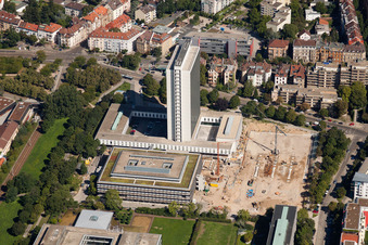 Building site office building Deutsche Rentenversicherung Baden-Wuerttemberg in Karlsruhe in the state Baden-Wurttemberg
