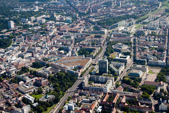 Ettlingertor Center in the district Südweststadt in Karlsruhe in the state Baden-Wuerttemberg, Germany