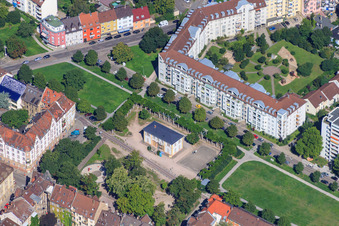 Seldeneckstraße and Fliederstraße Children's and Youth Center Mühlburg in the district Mühlburg in Karlsruhe in the state Baden-Wuerttemberg, Germany