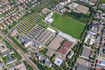 Siemens AG on Siemensallee in the district Knielingen in Karlsruhe in the state Baden-Wuerttemberg, Germany