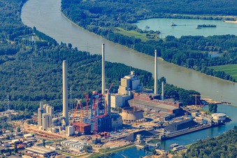 ENBW new building in the district Daxlanden in Karlsruhe in the state Baden-Wuerttemberg, Germany out of the air