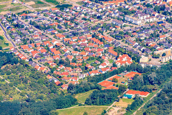 Aerial photograpy of Flower ring in Jockgrim in the state Rhineland-Palatinate, Germany