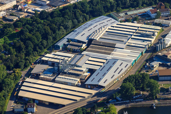 Rheinhafenstr and Südl. Ufer Straße, Allspan Spanverarbeitung GmbH, MOCOPINUS plant in the district Mühlburg in Karlsruhe in the state Baden-Wuerttemberg, Germany