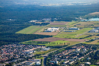 Gliding airfield Rheinstetten in the district Forchheim in Rheinstetten in the state Baden-Wuerttemberg, Germany