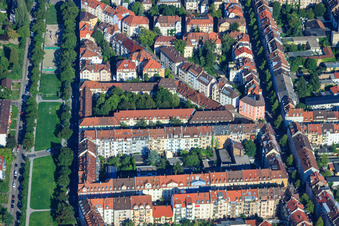 Brahmsstr in the district Mühlburg in Karlsruhe in the state Baden-Wuerttemberg, Germany