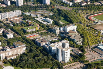 At the Europahalle in the district Südweststadt in Karlsruhe in the state Baden-Wuerttemberg, Germany