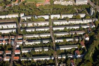 Bussardweg-Danzigerstr in the district Weiherfeld-Dammerstock in Karlsruhe in the state Baden-Wuerttemberg, Germany