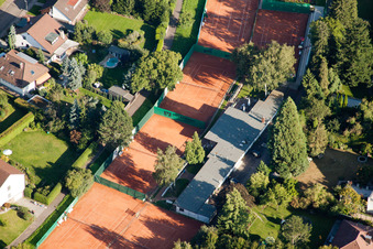 Aerial view of TC Rüppurr 1929 eV in the district Rüppurr in Karlsruhe in the state Baden-Wuerttemberg, Germany