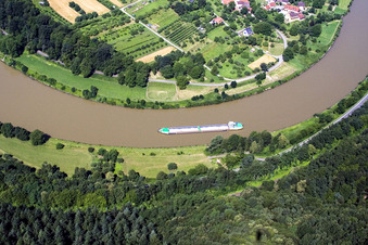 Neckar loop at Neckargerach in the district Guttenbach in Neckargerach in the state Baden-Wuerttemberg, Germany
