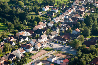 District Auerbach in Karlsbad in the state Baden-Wuerttemberg, Germany from above