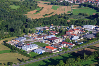 Bunsenstr commercial area in the district Dietenhausen in Keltern in the state Baden-Wuerttemberg, Germany