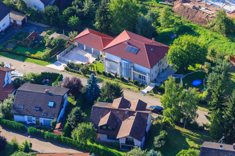 Winzerstr in the district Ellmendingen in Keltern in the state Baden-Wuerttemberg, Germany out of the air