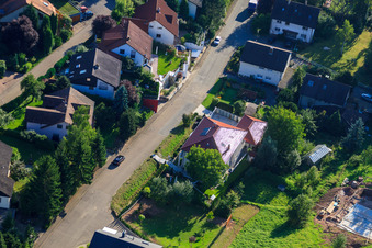 Bird's eye view of Winzerstr in the district Ellmendingen in Keltern in the state Baden-Wuerttemberg, Germany