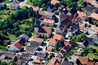Church building in the village of in Aglasterhausen in the state Baden-Wurttemberg, Germany