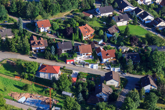 Oblique view of At Keulebuckel in the district Ellmendingen in Keltern in the state Baden-Wuerttemberg, Germany