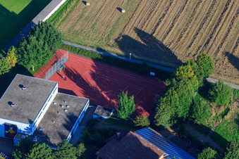 Tennis court in the district Ellmendingen in Keltern in the state Baden-Wuerttemberg, Germany