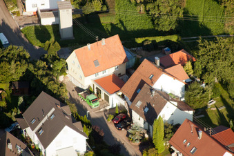 Drone image of Mühlgasse in the district Gräfenhausen in Birkenfeld in the state Baden-Wuerttemberg, Germany