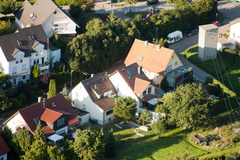 Aerial photograpy of Mühlgasse in the district Gräfenhausen in Birkenfeld in the state Baden-Wuerttemberg, Germany