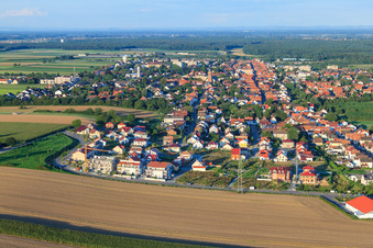 On the high trail in Kandel in the state Rhineland-Palatinate, Germany from above