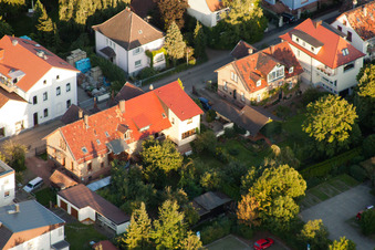 Bismarckstr in Kandel in the state Rhineland-Palatinate, Germany from above
