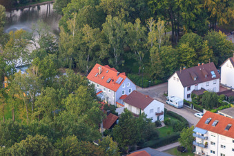 At the Swan Pond in Kandel in the state Rhineland-Palatinate, Germany