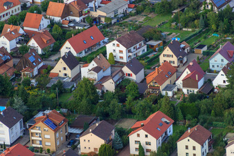 Drone image of Waldstr in Kandel in the state Rhineland-Palatinate, Germany