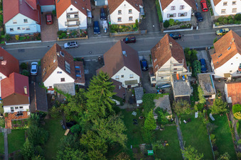 Waldstr in Kandel in the state Rhineland-Palatinate, Germany from the drone perspective