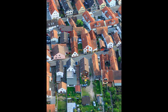 Juststraße, Restaurant Zum Schloddrer in Kandel in the state Rhineland-Palatinate, Germany out of the air