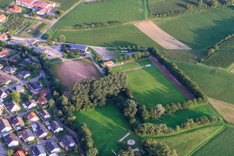 Aerial photograpy of Sports fields of FC1924 Insheim eV in Insheim in the state Rhineland-Palatinate, Germany