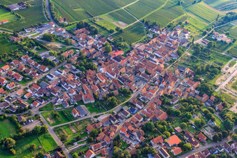 Village view from the northeast in Impflingen in the state Rhineland-Palatinate, Germany