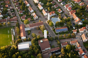 Aerial view of Landau-W, Wollmesheimer Höhe in Landau in der Pfalz in the state Rhineland-Palatinate, Germany
