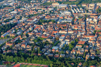 Westring with Otto-Hahn-Gymnasium in Landau in der Pfalz in the state Rhineland-Palatinate, Germany
