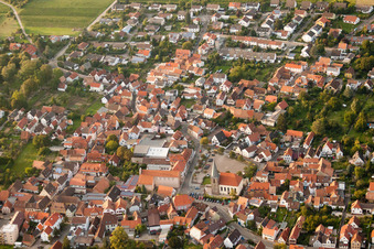 Town View of the streets and houses of the residential areas in the district Godramstein in Landau in der Pfalz in the state Rhineland-Palatinate