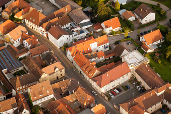 District Godramstein in Landau in der Pfalz in the state Rhineland-Palatinate, Germany from a drone