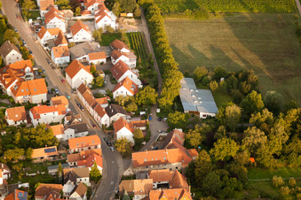 District Godramstein in Landau in der Pfalz in the state Rhineland-Palatinate, Germany seen from a drone